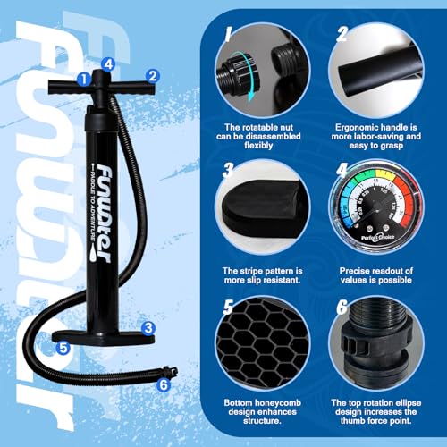 Image of FunWater Inflatable Ultra-Light Stand Up Paddle Board for All Skill Levels with Premium SUP Paddleboard Accessories,Non-Slip Comfort Deck for Youth & Adults