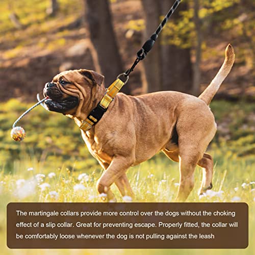 Hikiko Martingale Dog Collars Reflective Nylon Dog Collar with Quick Release Buckle Adjustable Training No Slip Dog Collar (Medium, Yellow) by Hikiko - Image 5