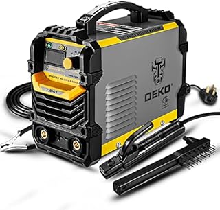 DEKOPRO 110/220V MMA Welder,160A ARC Welder Machine IGBT Digital Display LCD Hot Start Welder with Electrode Holder,Work Clamp, Input Power Adapter Cable and Brush