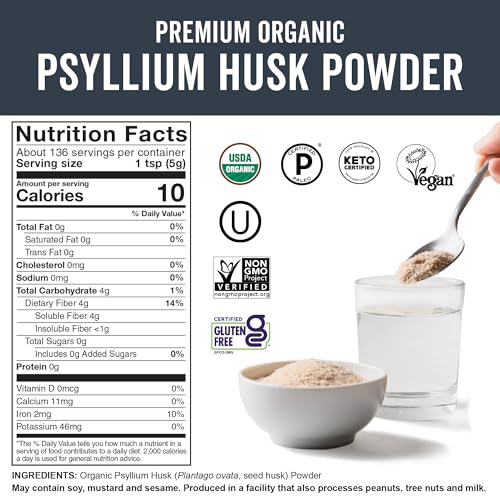 Viva Naturals Organic Psyllium Husk Powder