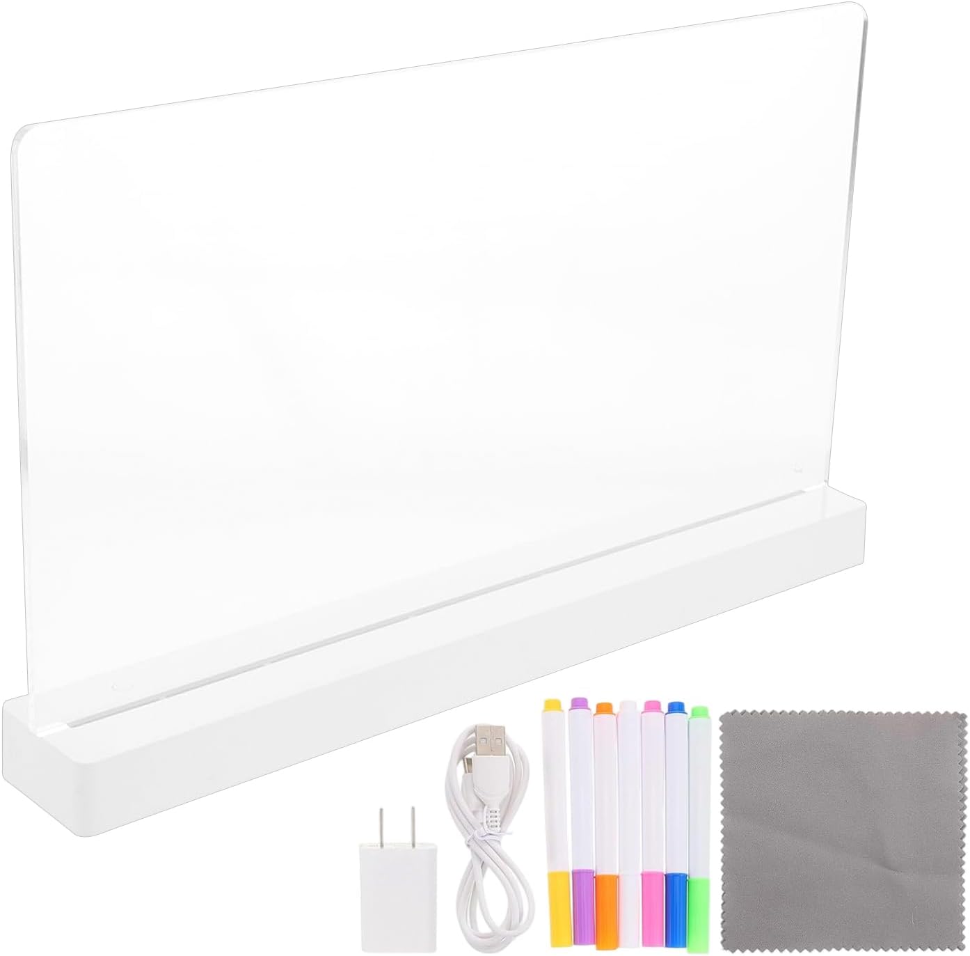 LED Luminous Drawing Board, 1200mAh Battery for Messages, Erasable Whiteboard Que Se, for Children Preschool Nursery School Home Office Game Room Summer Camp