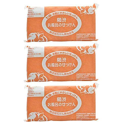 Amazon | 七色 お風呂のせっけん 柿渋(無添加石鹸) 100g×3個入×3セット