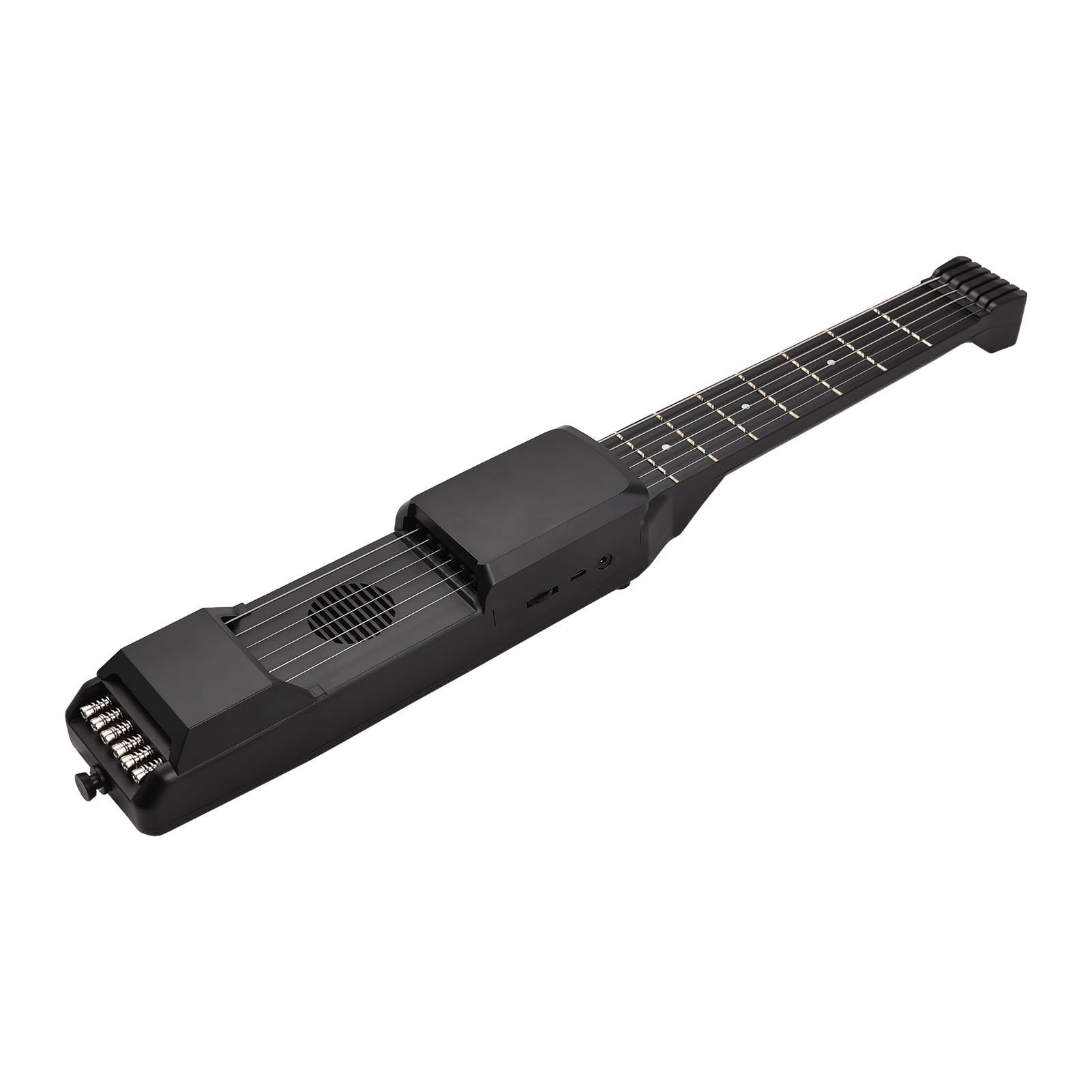 Zunate Chitarra Elettrica da Viaggio Intelligente a 7 Tasti |Accordatore Digitale Metronomo Chitarra Folk Silenziosa Multifunzionale Portatile con Capotasto Digitale MIDI per Principianti
