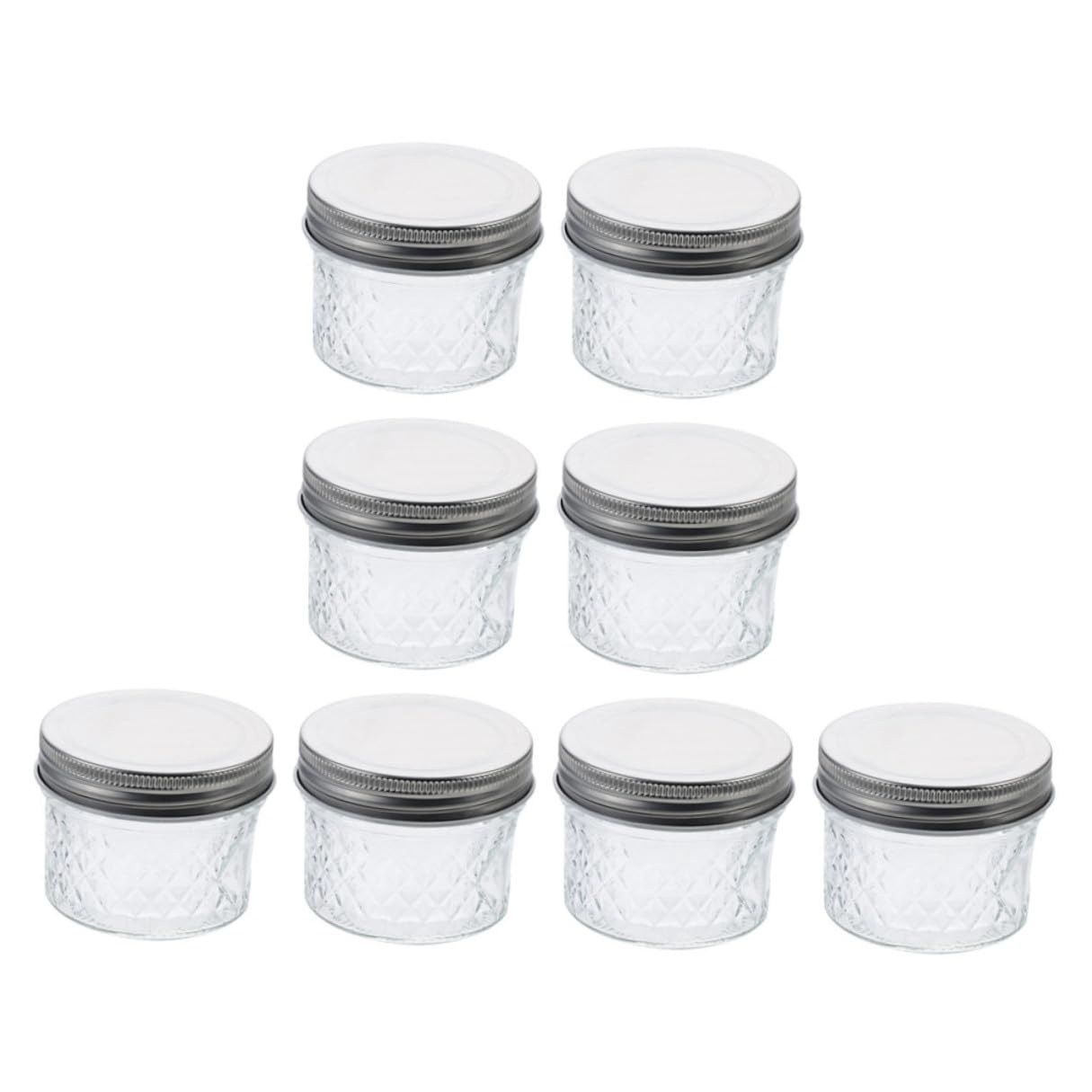 8stücke Kleine Honiggläser Transparent Glas Marmeladengläser mit Deckel für Lebensmittel Befüllen und Reinigen Geeignet für Verschiedene Anlässe