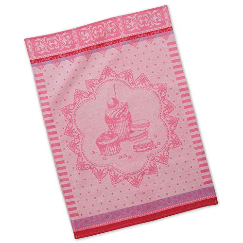 Dii French Style Tabletop Kitchen Collection, Dishtowel Set, 20X28, Pink Macarons, 3 Piece #TOP2