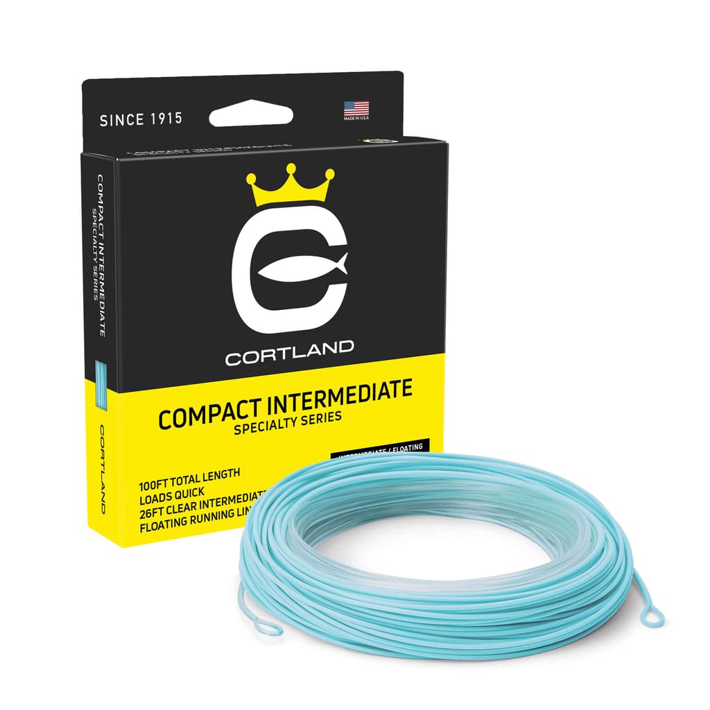 Cortland Compact Intermediate Fly Line, Clear/Light Blue 100ft, 9/10 WT - 350 GR