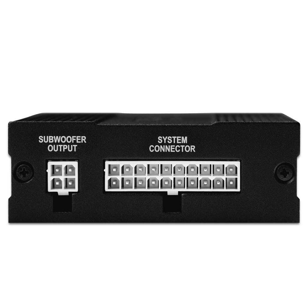 OPTION AIR-D4 4-kanałowy wzmacniacz kompatybilny z pojazdami BMW z fabrycznym systemem dźwiękowym HiFi SA676 – wzmacniacz mocy Plug & Play Class-D do pojazdów BMW serii E i F do 2018 r., bez modułu