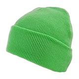 Komonee Beanie Hat Plain Green Soft Comfortable Casual for Men Women Warm Knitted Winter Woolly Skully Ski Headwear Stretchy Thermal Unisex Cap Perfect for Daily Wear Outdoor Sports and Hiking