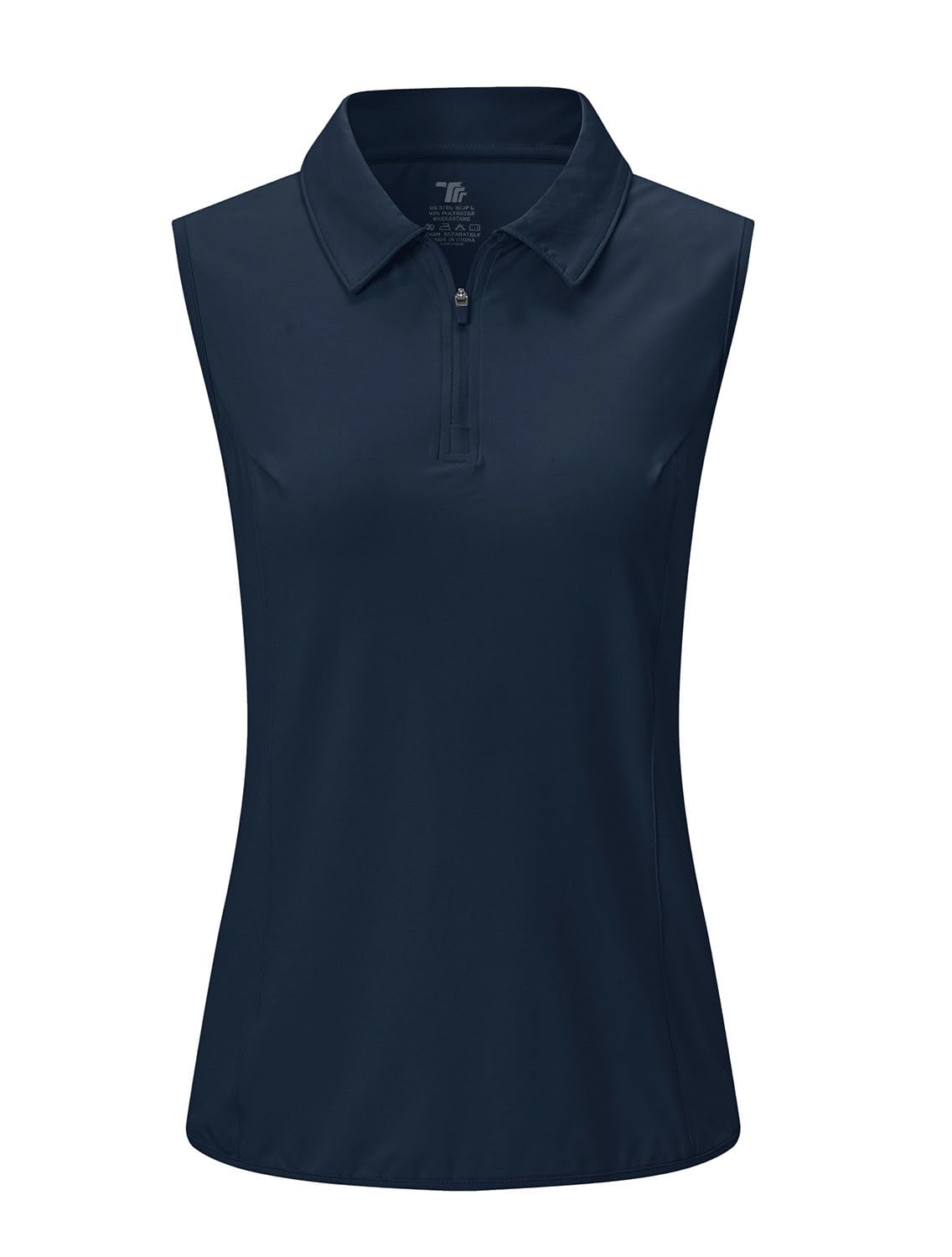 YSENTO Women's Sleeveless Golf Shirts Tops Clothes Collared 1/4 Zip Quick Dry Tennis Polo Shirts Apparel