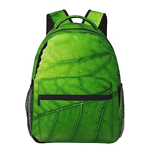 Sac à dos de voyage au motif de feuilles vertes idéal pour vos week-ends et escapades