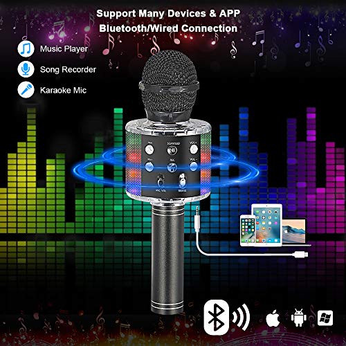 image for Verkstar Karaoke Wireless Microphone, Toy for Kids Adults 4 in 1 Bluet