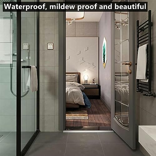 Barrera de ducha autoadhesiva de silicona flexible para vierteaguas en el baño 8