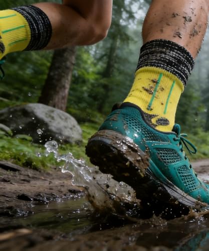 Image of RANDY SUN Waterproof Socks, Unisex Hiking Wading Trail Running Kayaking Crew Socks