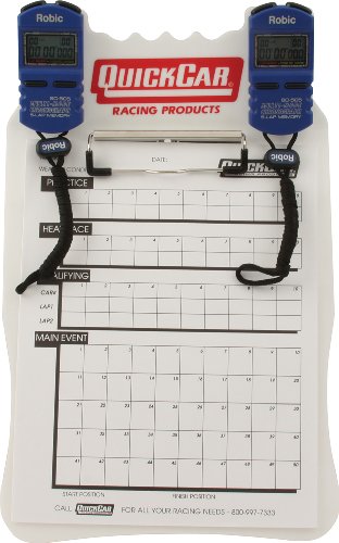 QuickCar Racing Products 51-054 White Acrylic Clipboard Dual Timing System
