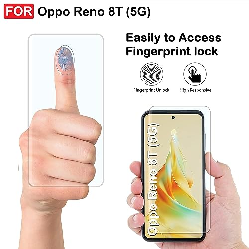 Image of BLACKSHEEP Tempered Glass Compatible For Oppo Reno 8T 5G Cellphone Advanced Border-Less Full Edge To Edge Uv Screen Protector And Easy Installation Kit,(Pack Of 1)