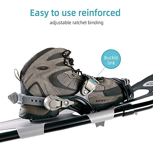 ALPS 25 Inches Hiking Snow Shoes for Women Men Boys with Trekking Poles and Carrying Tote