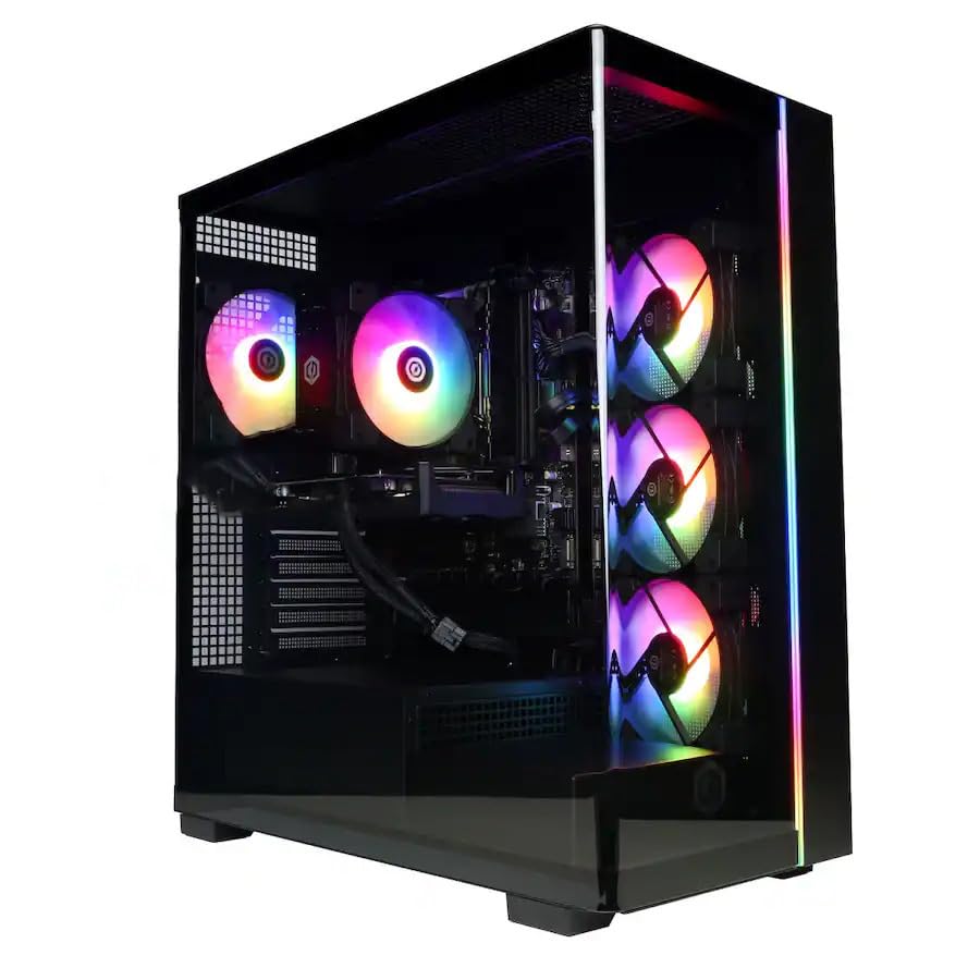 CyberpowerPC Gamer Xtreme Gaming Desktop PC - Intel Core i5-14400F CPU, 16GB DDR5 RAM, 1TB PCIe SSD, NVIDIA GeForce RTX 5060 8GB GDDR7, RGB Lighting,