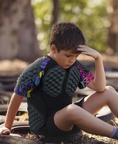 Topeter Padded Compression Shirt With Chest, Rib, Back Protection For Baseball, Football, Lacrosse, Goalies And Sports Competition For Kids (Pink Ym) #TOP5