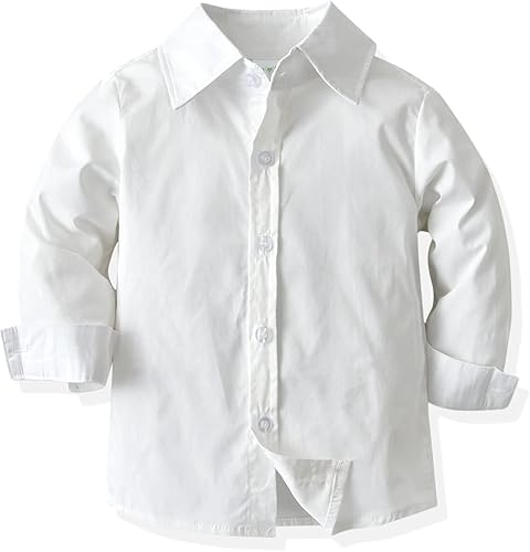 Miniatura 3 de Traje de vestir para niños pequeños, conjuntos de ropa para bebés, camisas con corbatín, tirantes, pantalones, 4 piezas, trajes de caballero, trajes