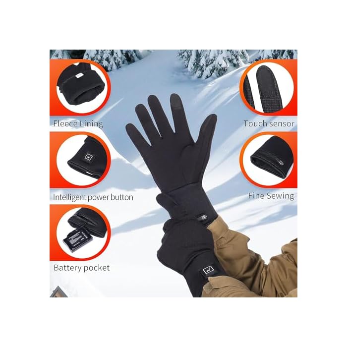 WEIVIOQ Heated Glove Liners with Rechargeable Battery - Image 4