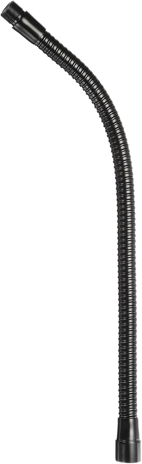 PATIKIL 8" Microphone Gooseneck, 5/8"-27 Thread Metal Universal Hose Flexible Arm Gooseneck Tube Extension for Multifunction DIY, Black