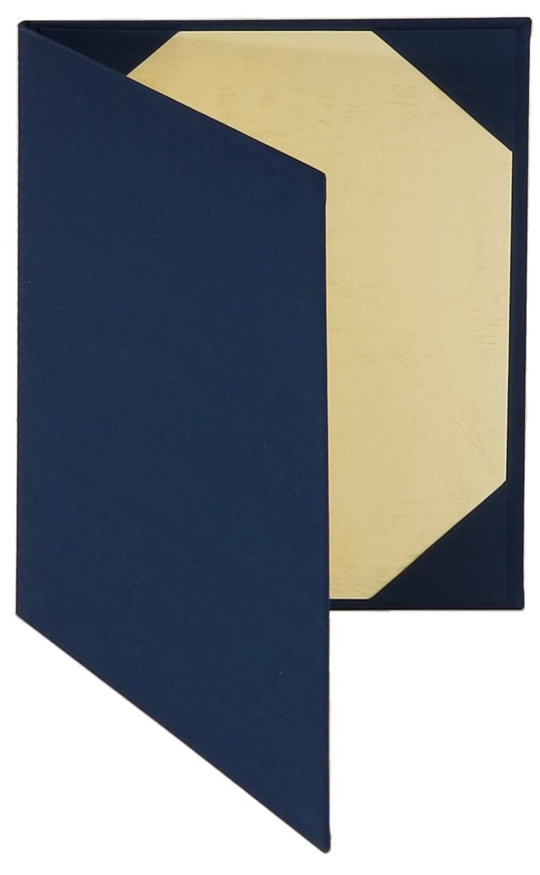 Amazon | 美濃商会 証書ファイル A5 布 紺 パッドなし A5 2枚用 9312