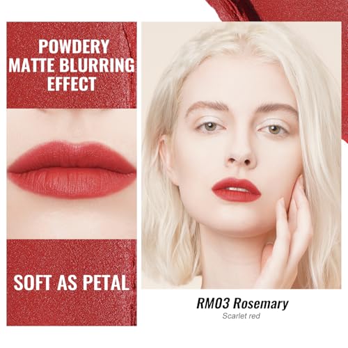 Image of Oulac Matte Lipsticks for Women Set, Silky Velvet Matte Lipstick, Soft Smooth Texture, High Impact Lip Color, Not Dry Lightweight Formula Infused with Vitamin E, Vegan RM02+03+04
