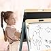 SPEEDY MONKEY Adjustable Wooden Easel for Kids | Double-Sided Chalkboard & Magnetic Whiteboard | Learning Toy for Children | Ideal Gift for Birthdays & Holidays