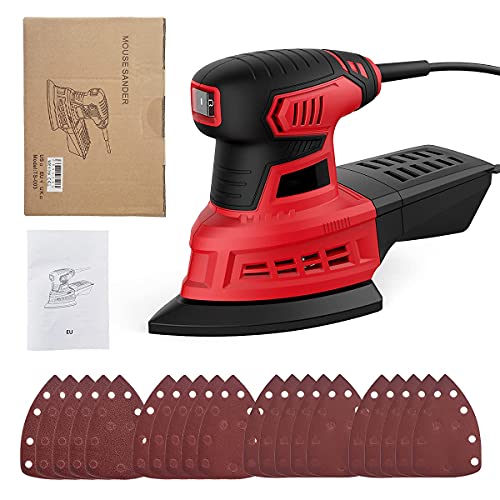 Detail Sander,12500Opm Corded Detail Sander With 20Pcs Sandpapers, Dust Collection System,Multisander 1.6Amp Compact Electric Sander For Diy Job, Furniture Finishing,Home Decoration. #TOP6