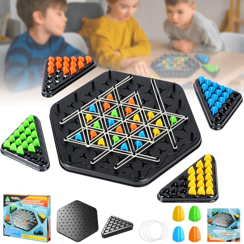 La Mejor Lista de Juegos Top 10. 42 BSMKD Triggle Game, Juego De Mesa De Clavija Triangular, Juego de Mesa Familiares para Adultos y NiñOs, Tablero Clavijas Interactivo Estrategia, Que mejoran el Pensamiento...