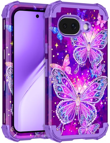 Coque Google Pixel 10a Rancase phosphorescente lavande en silicone rigide antichoc