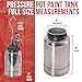 TCP Global 2 Quart Heavy Duty Steel Pressure Pot Paint Tank, Screw on Lid, Regulator, Gauge, Spray Gun and 5 Foot Hoses - Pressure Pot for Epoxy Resin, Painting, and Autobody