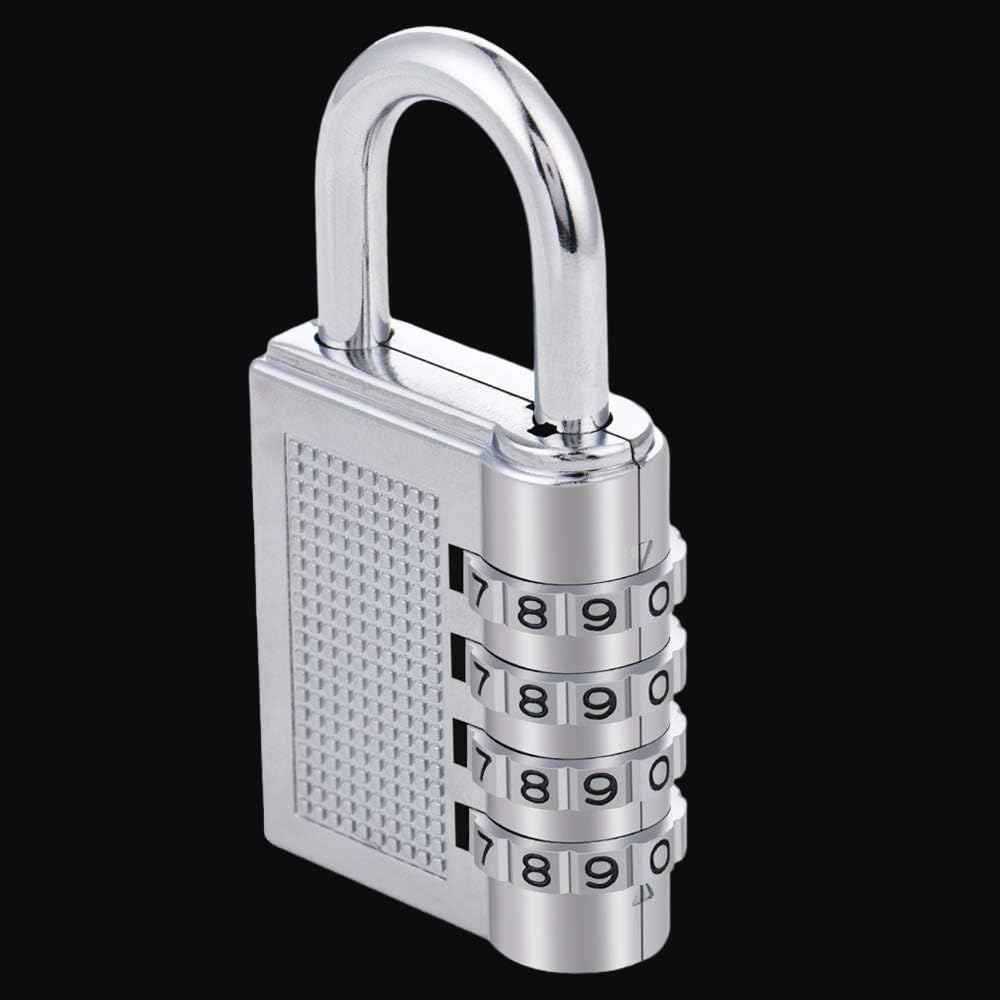 Trend Setter 4-Digit Combination Zinc Alloy Padlock for Luggage, Gate & Toolbox | Resettable Security Combination Lock (Pack of 1)-image-18