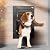 Dog Door for Wall, Medium Doggy Door with Aluminum Frame and Double Flaps, Easy to Install, Strong and Durable(Pets Up to 45 Lb), Extra Wide Telescoping Tunnel for Interior & Exterior Walls-Black/M