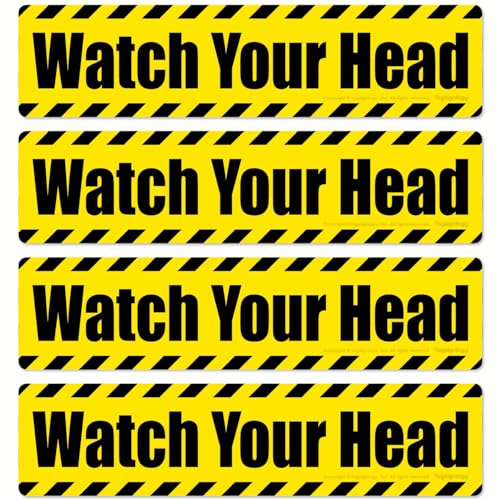 Autocollant vinyle Watch Your Head pour sécuriser votre garage, cave ou entrée basse extérieure
