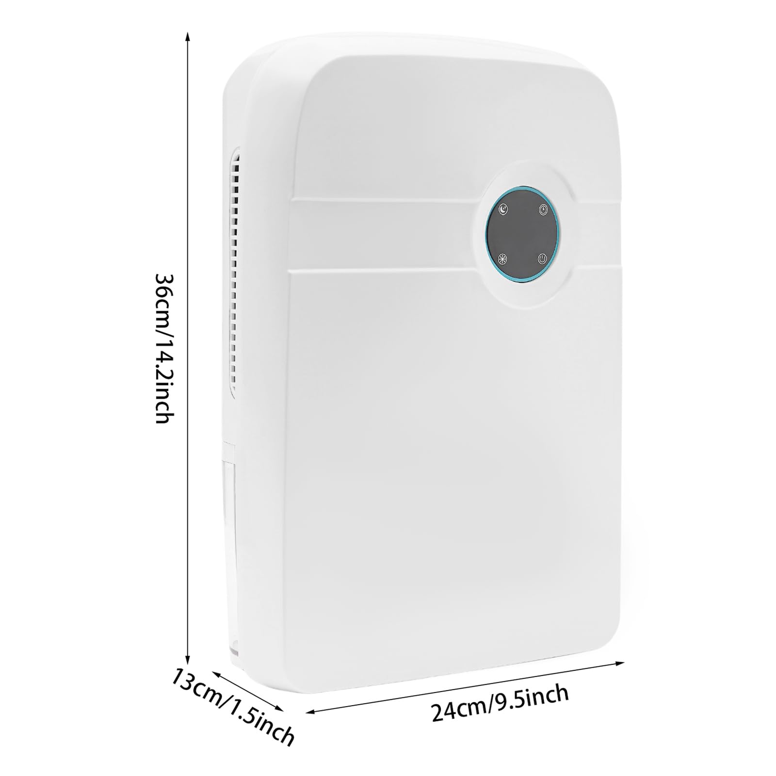 Deshumidificador 2500 ml 42 W – eficiente cuarto de baño – portátil, apagado automático, compacto, silencioso, apagado automático, ideal para el hogar
