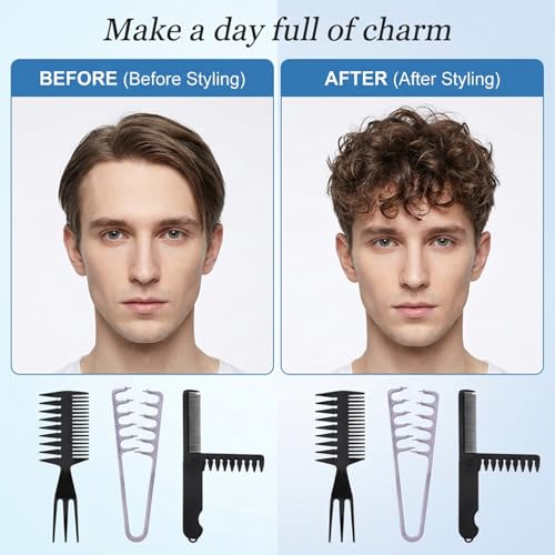 Set de 3 Peines Texturizadores Anti-Frizz de Plástico miniatura 3