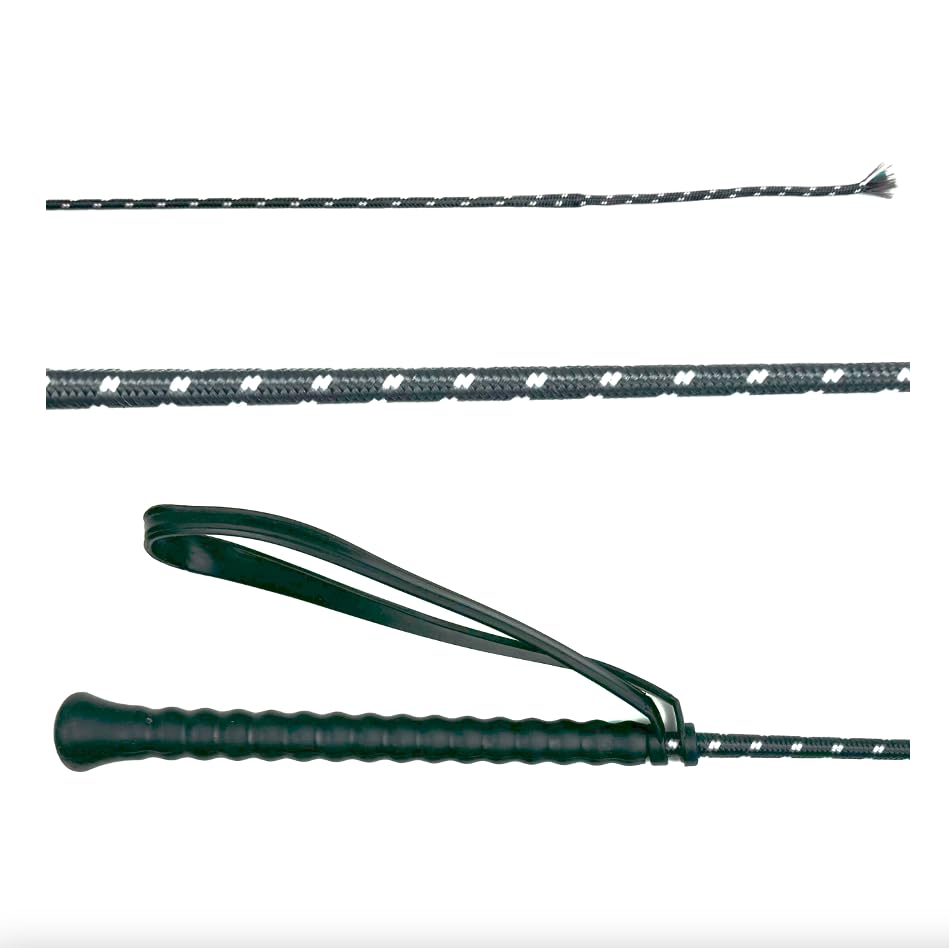 JA Horse Fleck Reitgerte Dressurgerte Pferd Reiter Reitsport Gummigriff mit Handlasche Basic Gerte für Anfänger 80-130 cm (Grau, 120 cm)