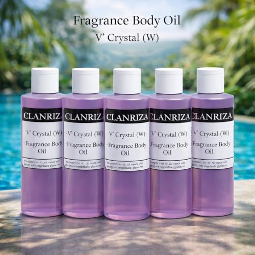 V' Crystal Natural Fragrance Body Oil - Long-Lasting Scent