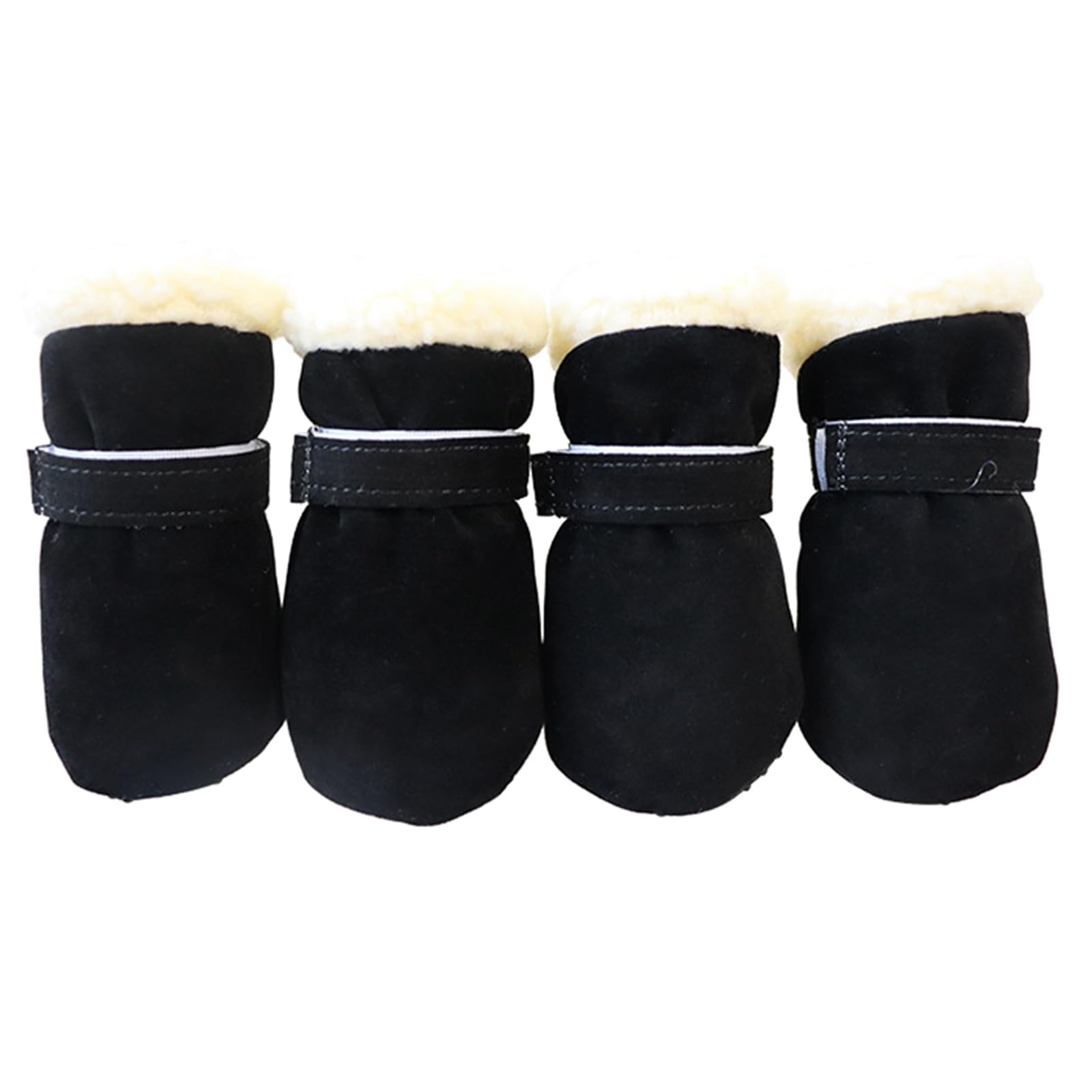 Maxtonser 4pc Antiskid Puppys Shoes Windproof Winter Pet Dog Anti-slip Snow Booties Footwear Thick Warm for Outdoor Sock Booties
