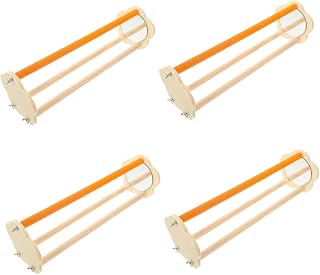 iplusmile 4 Pçs Suporte De Frango Periquito Poleiro Brinquedos De Madeira Aves Decorativas Papagaio Treinamento Poleiro Galinheiro Barra Papagaio Poleiro De Pé Base Estável Suporte De