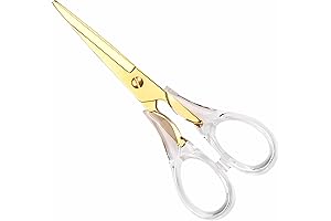 Gold Scissors 6.3" (Office Scissors, Craft Scissors with Stainless Steel Blade with...