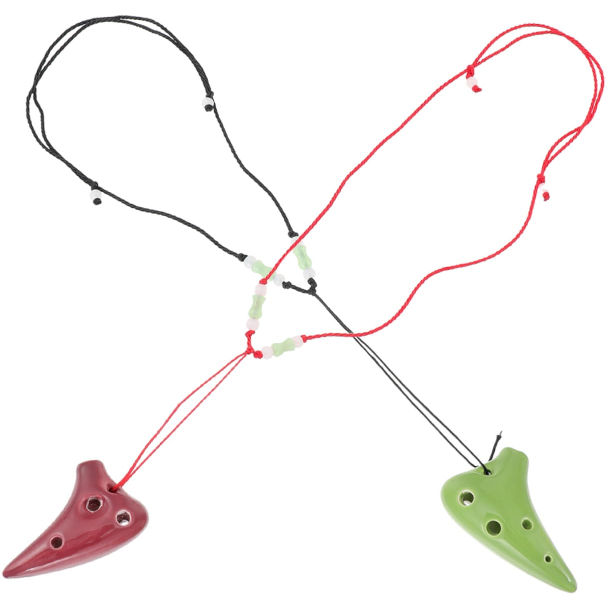 Toddmomy Ocarina Music Instrument 2pcs Ceramic Flute for Kids Beginners Flute Lanyard Perfect Present for Children