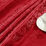 Cobedzy Red Satin Fabric by The Yard - 1 Yard 60 Inches Wide Shiny Satin Jacquard Fabric Luxurious Satin for DIY Crafts and Clothing Making