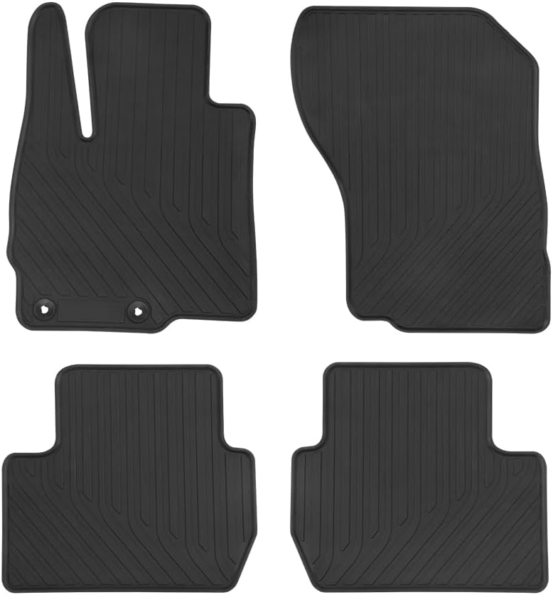 Car Floor Mats Custom Fit for Mitsubishi Outlander (Non Sport Models) 2021 2020 2019 2018 2017 &2016-2011 Odorless Washable Rubber (All Weather) Floor Liners Black