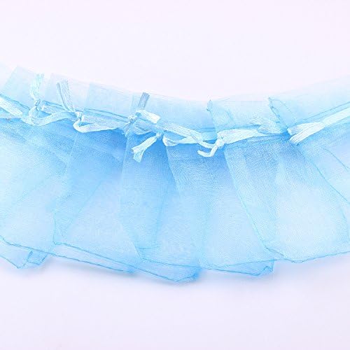 PLECUPE 100 Pcs Organza Bags, Large 13x18 cm Wedding Favours Bags with Drawstring for Wedding Christmas, Birthday - Image 5