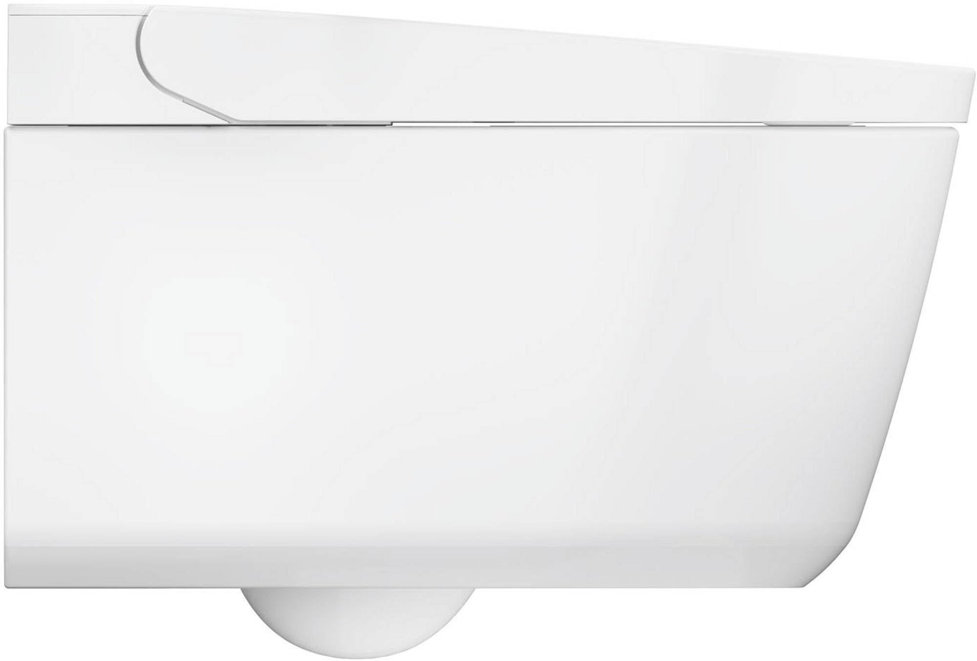 GROHE Sensia WC Lavant Suspendu, 2 bras de douchette réglables hygiène intime (1 jet arrière, 1 jet douchette féminine), Télécommande, Cuvette sans bride, Blanc Alpin, 36507SH0