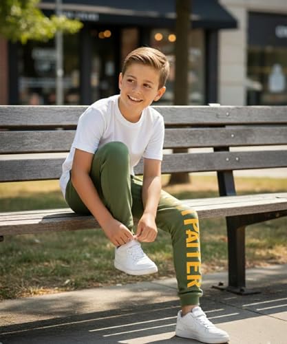 Image of KYDA KIDS 100% Cotton Track Pants for Boys | Premium Printed Soft Single Jersey Fabric | Elastic Waist Loose Fit Summer Full Length with Rib Hem (Pack of 2)