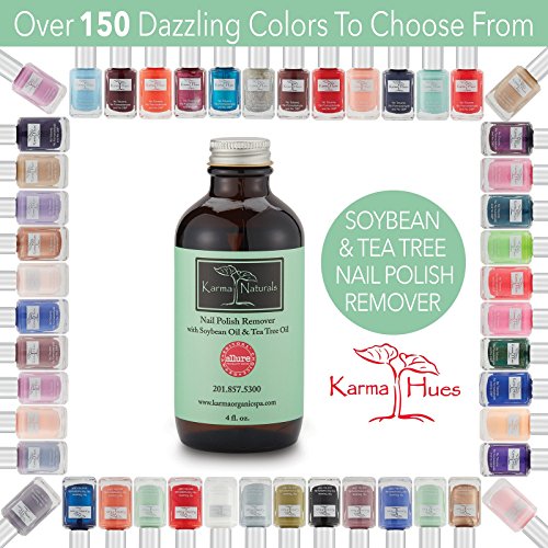 Karma Organic Nail Polish Remover-Tea Tree Oil Based Formula, moisturize and Nourish Nails