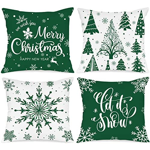 Green and White Christmas Throw Pillow Soul & Lane